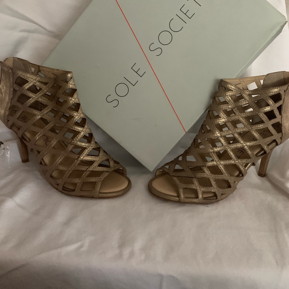 Sole Society Portia Gold Heels